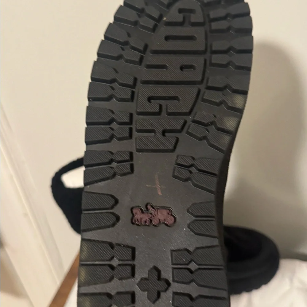 Coach Combat Black and Red Winter Boots Size 10